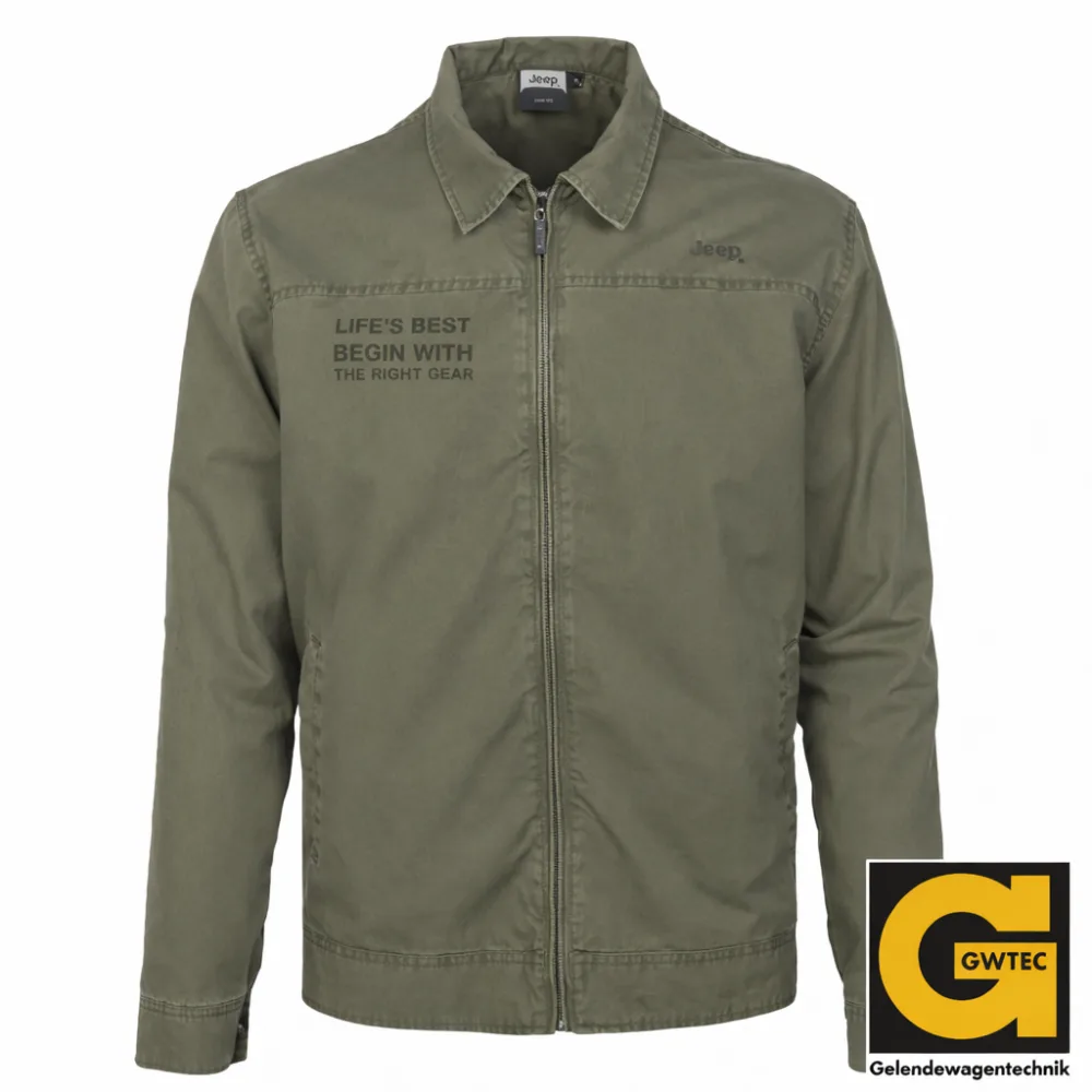 MAN COTTON SHORT JACKET J5S Gr. L Dusky Green