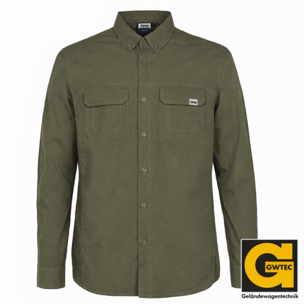 MAN SHIRT LONG SLEEVES W/POCKETS J5W Gr. L Dark Green