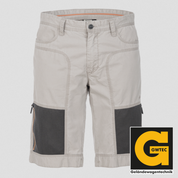 MAN SHORTS W/ ZIPPED MESH POCKETS Gr.50 Grey
