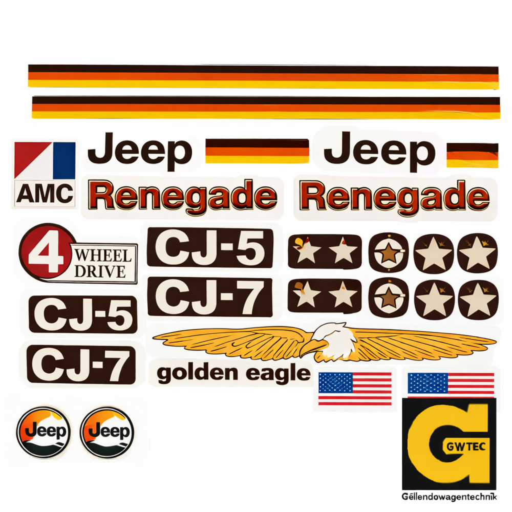 Dekorsets/ Aufkleber Jeep Wrangler CJ