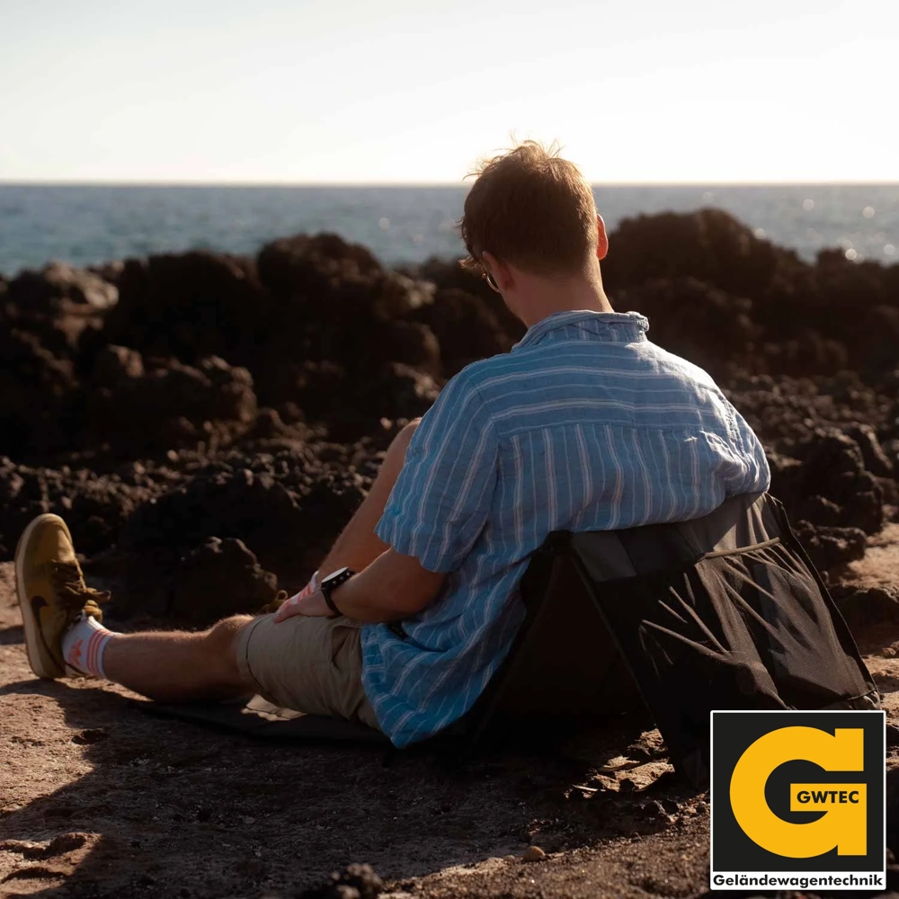 Faltsitz Strand Vickywood grau