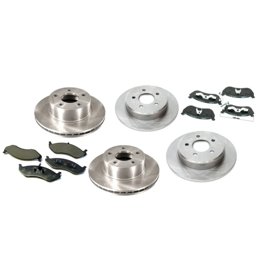 Bremsscheiben + Beläge vorne / Bremsscheiben + Beläge hinten