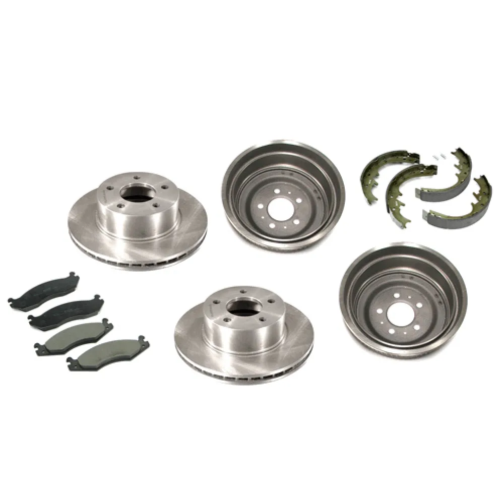 Bremsscheiben + Beläge vorne / Bremstrommeln + Backen hinten