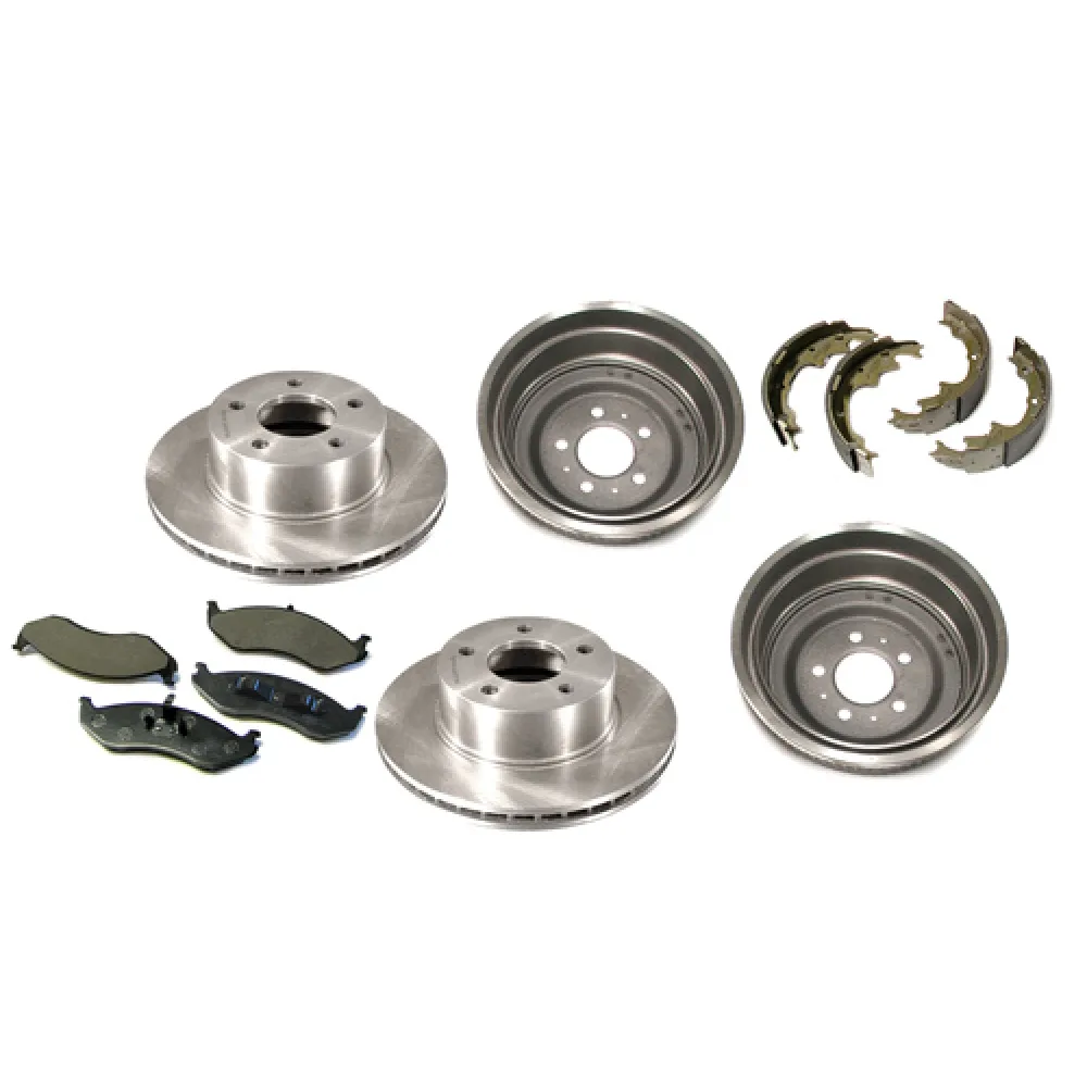Bremsscheiben + Beläge vorne / Bremstrommeln + Backen hinten