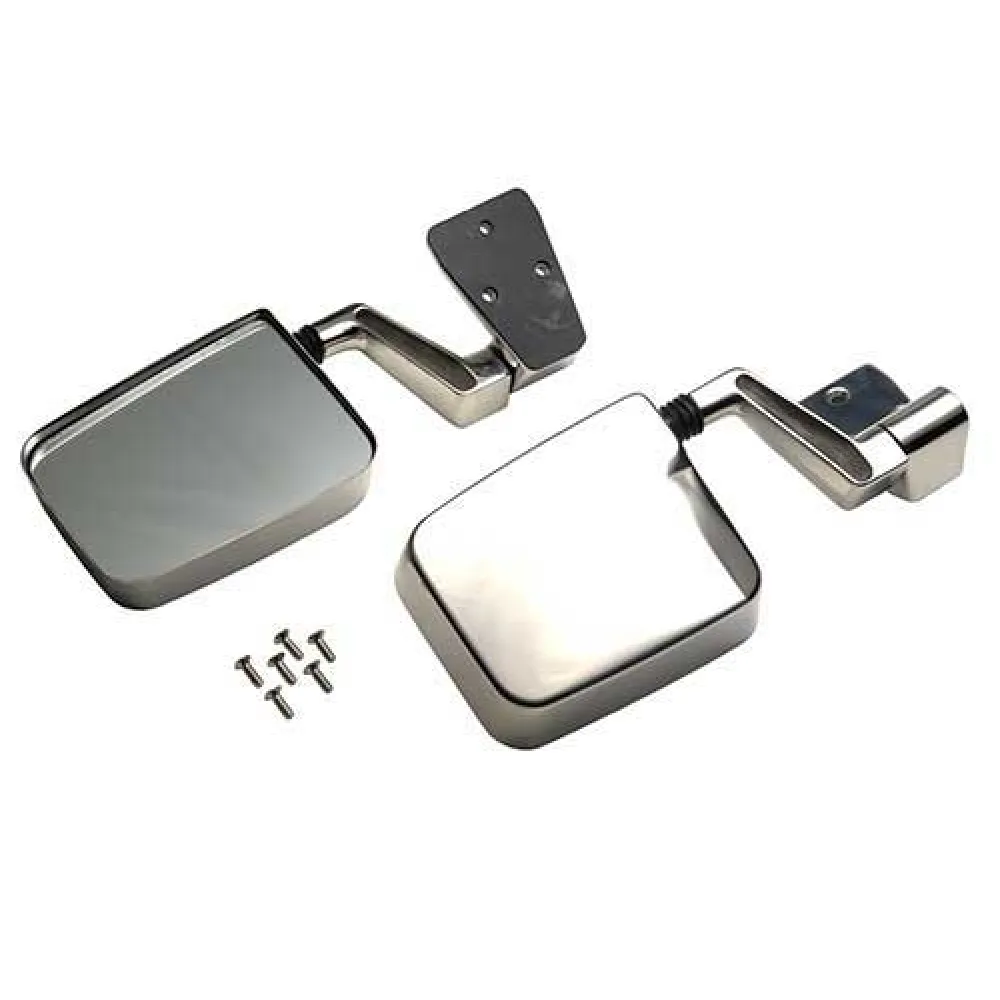 Außenspiegel Set Edelstahl KENTROL passend für Jeep Wrangler TJ 96-02