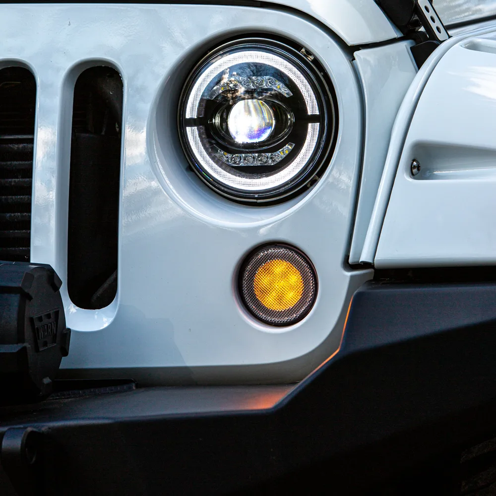 Blinkerset im Grill LED weiß E-Prüfzeichen