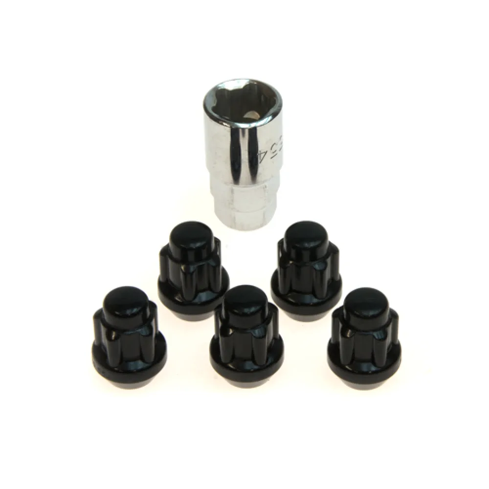 Felgenschloss 5-er Set schwarz