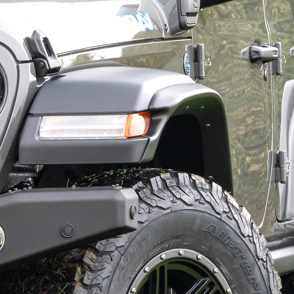Kotflügel Verbreiterung 4xe 5 cm vorne + hinten passend für Jeep Wrangler JL inkl. TÜV