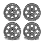 4x Atlanta Alloys Alufelge 1426 Gunmetal Grau 8,5x18 ET +32 Jeep Wrangler JL / JLU