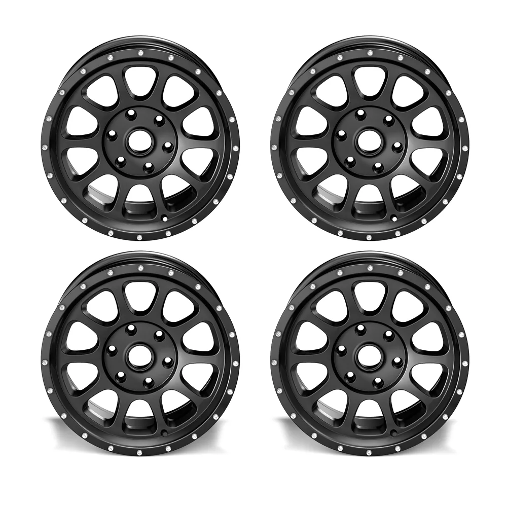 4x GWTEC Alloys Alufelge 1450 schwarz 8,5x17 ET +32 6 Loch passend für Ford Ranger mit TÜV