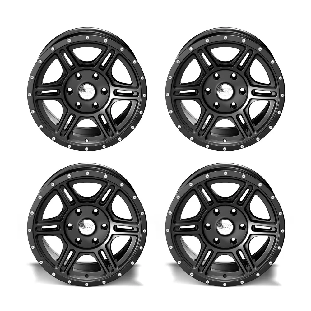 4x GWTEC Alloys Alufelge 1465 schwarz 8,5x17 ET +32 6 Loch für Ford Ranger inkl. TÜV