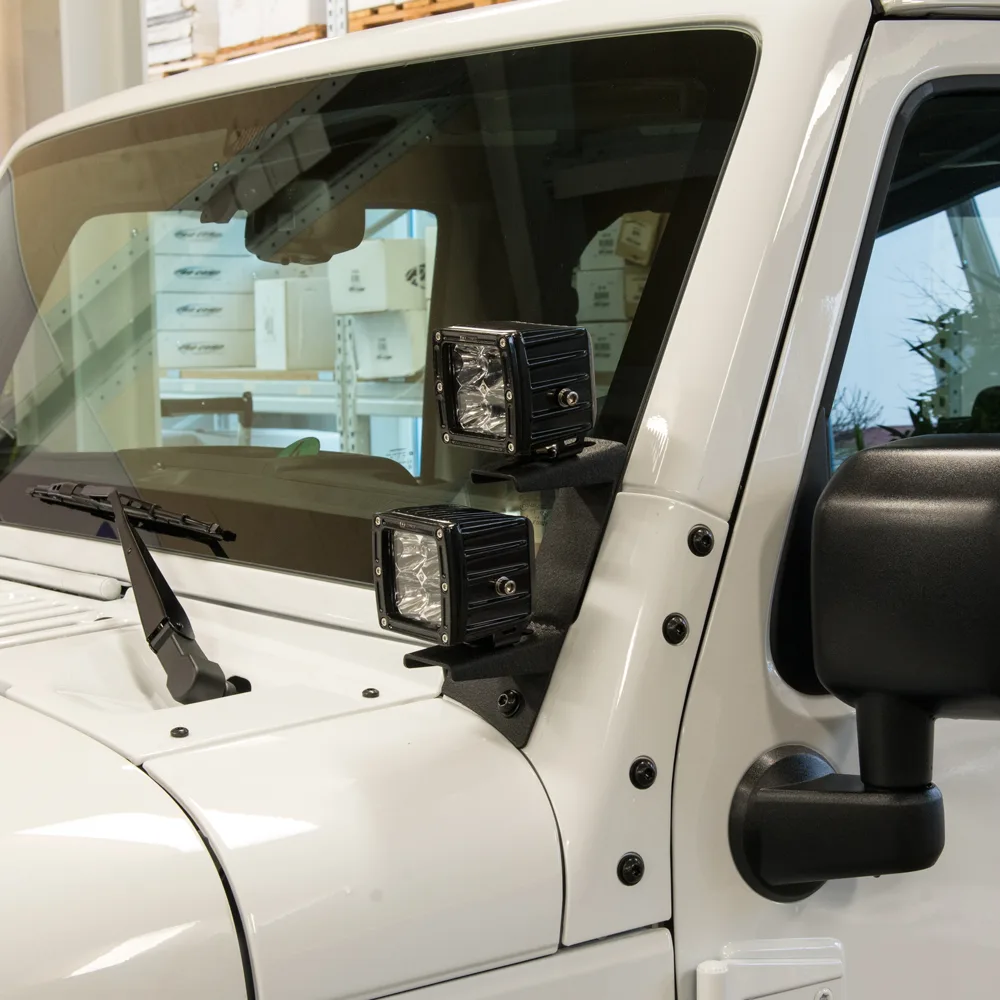 Halter für Scheinwerfer am Scheibenrahmen double passend für Jeep Wrangler JK 07-18