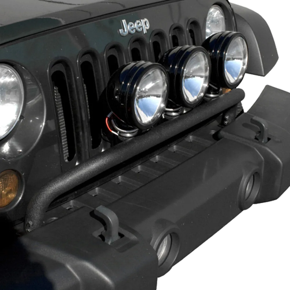 Lampenbügel Schwarz pulverbeschichtet vorne Rugged Ridge passend für Wrangler JK 07-18