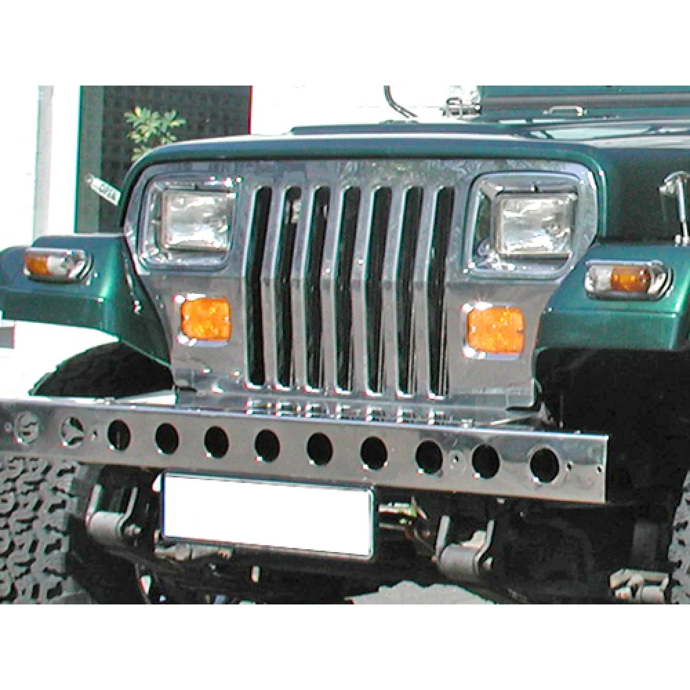 Frontgrillblende Edelstahl poliert passend für Jeep Wrangler YJ (87-95)