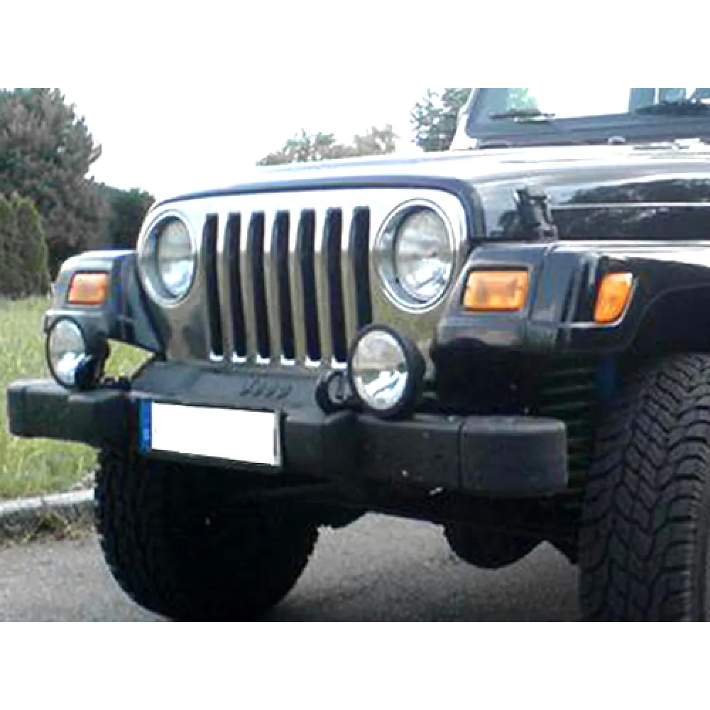 Frontgrillblende Edelstahl poliert passend für Jeep Wrangler TJ (97 - 06)