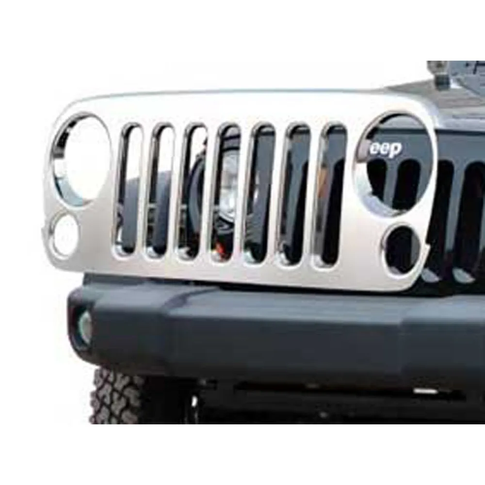 Frontgrillblende Edelstahl - Wrangler JK 07 - 18