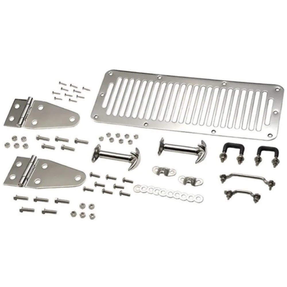 Haubenset Edelstahl aus eigenem Programm passend für Jeep CJ (76-86) & Wrangler YJ (87-95)