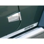 Seitenleistenset Edelstahl 2-Türer mit Logo