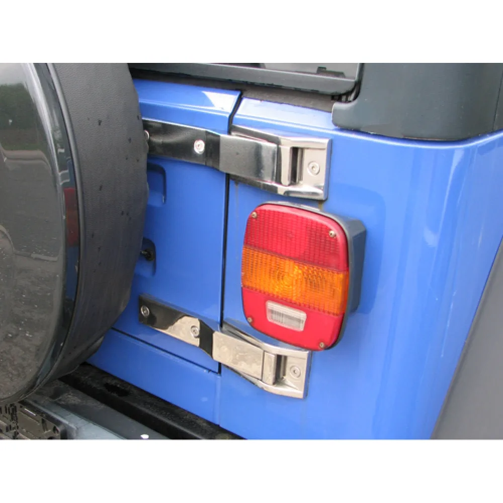 Heckklappenscharnierset Edelstahl verst. passend für Jeep Wrangler TJ (96-06)