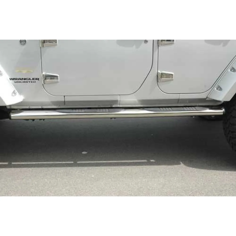 Seitenbügelset oval Edelstahl 4-Türer mit TÜV Gutachten - Wrangler JK Unlimited 07-18