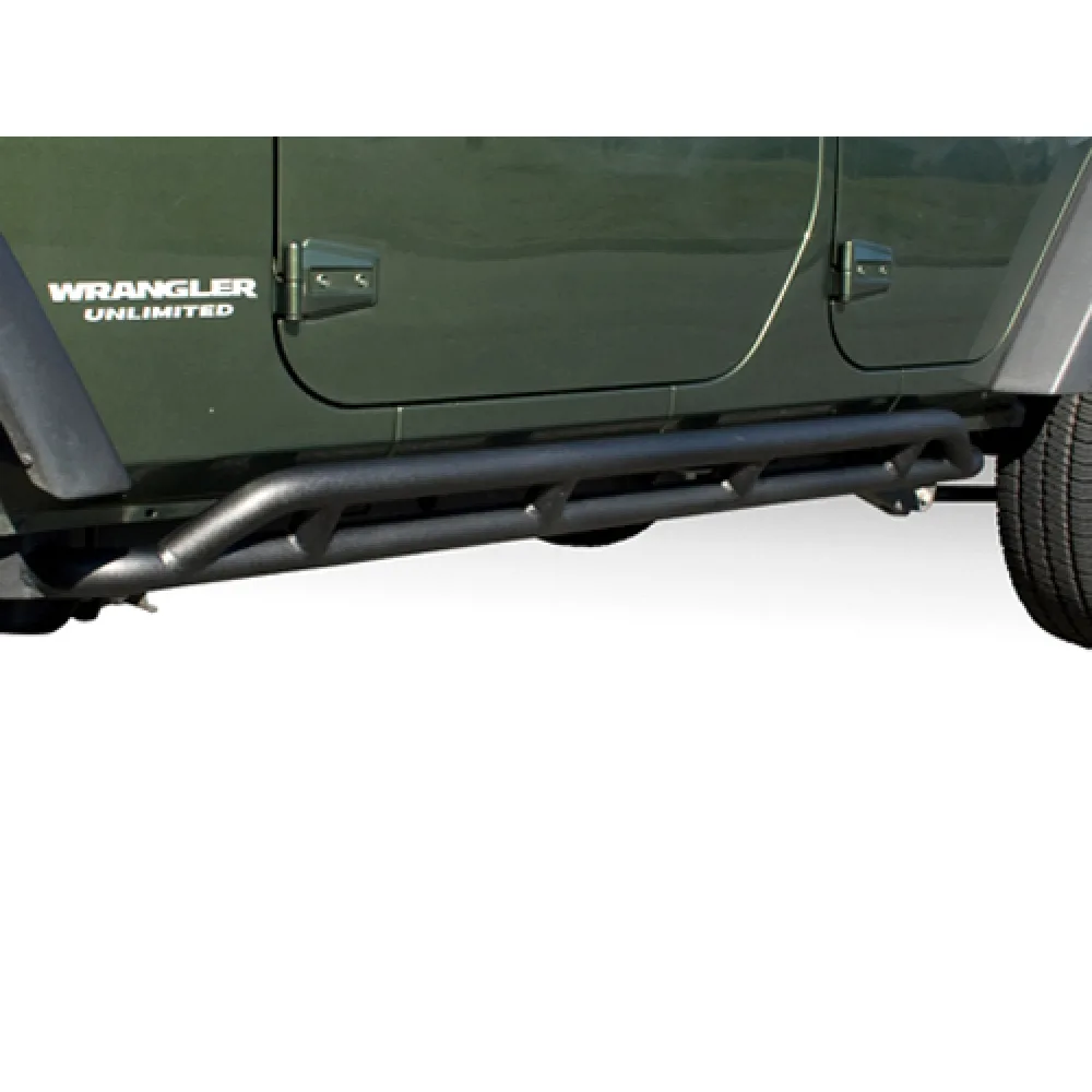Flankenschutzset mit TÜV 4-Türer, schwarz verstärkt - Wrangler JK Unlimited 07 -18