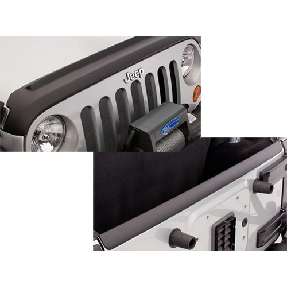 Wrap around-Bug Deflector Kunststoff mit Hecktür Protektor - Wrangler JK 07 - 18