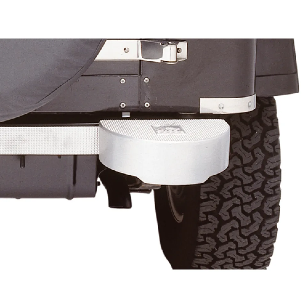 Stoßfangset Aluminium silber aus eigenem Programm passend für Jeep CJ, YJ, TJ