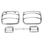 Lampenschutzgitter Edelstahl 4-teilig KENTROL passend für Jeep Wrangler YJ 87-95