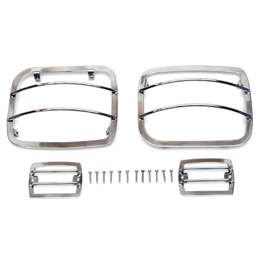 Lampenschutzgitter Edelstahl 4-teilig KENTROL passend für Jeep Wrangler YJ 87-95