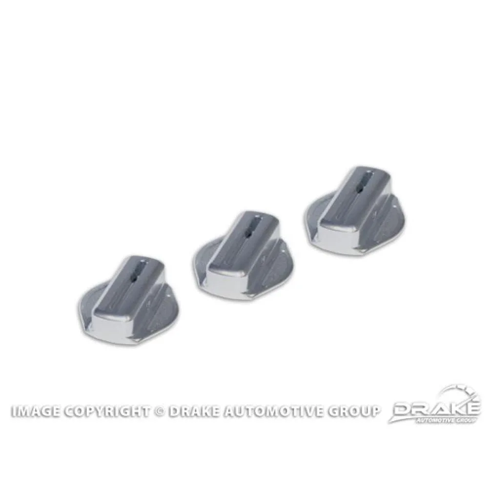 Kontrollknopfset 3-teilig Aluminium
