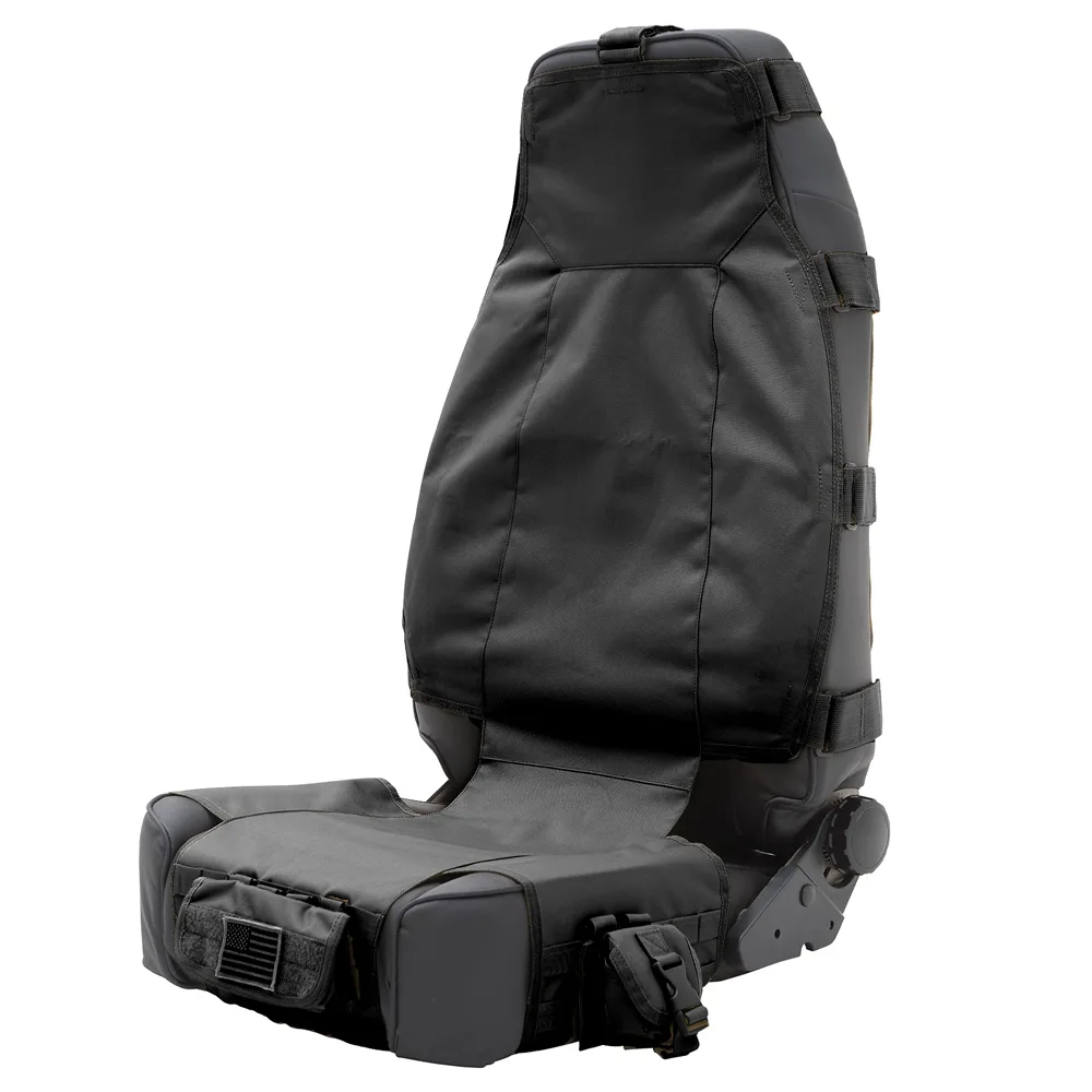 Sitzbezug vorne inkl. 7 Taschen schwarz Smittybilt passend für Jeep Wrangler YJ (87-95)