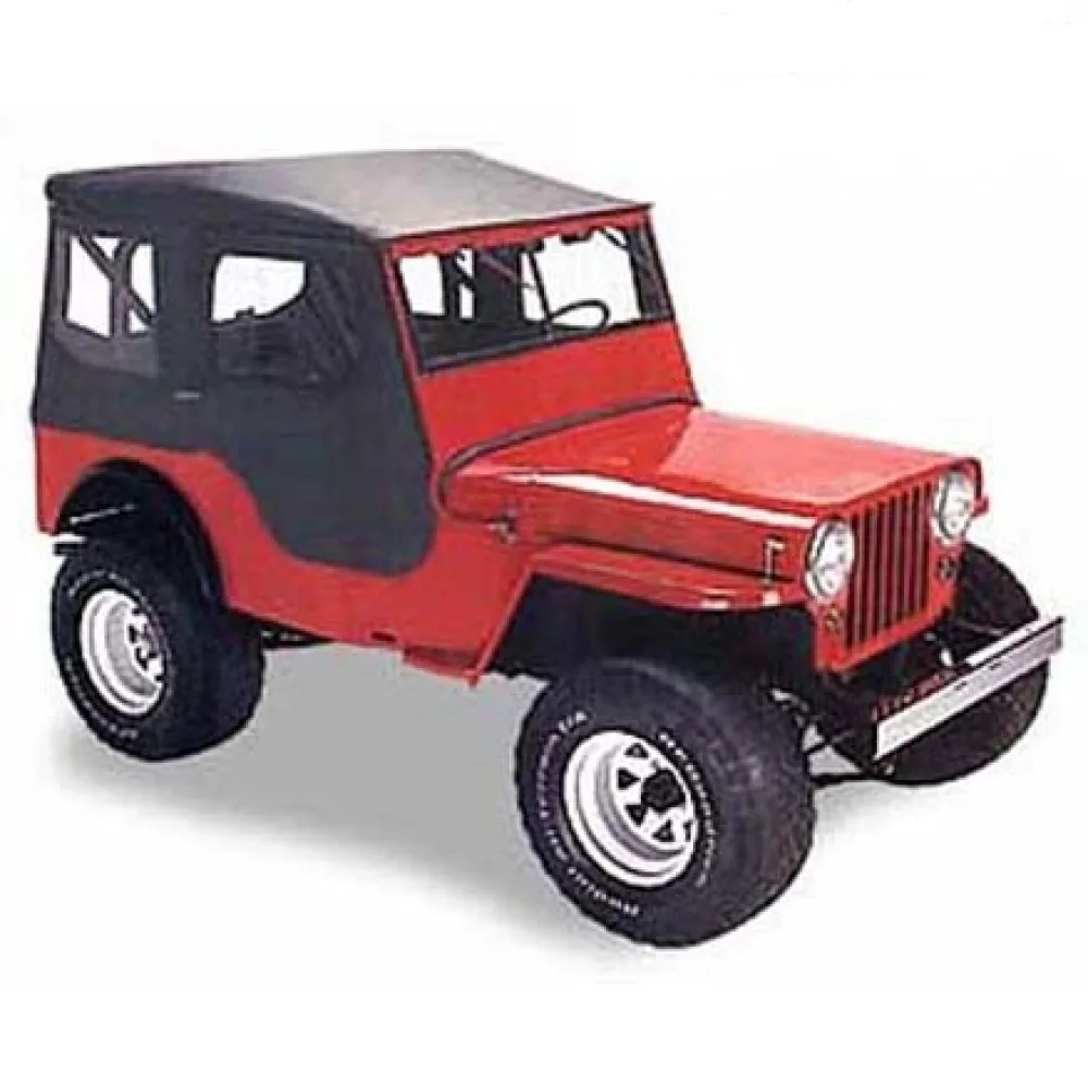 Bestop Tigertop-Softtop ohne Schienensystem mit Druckknöpfen Black Crush CJ: 41 - 49