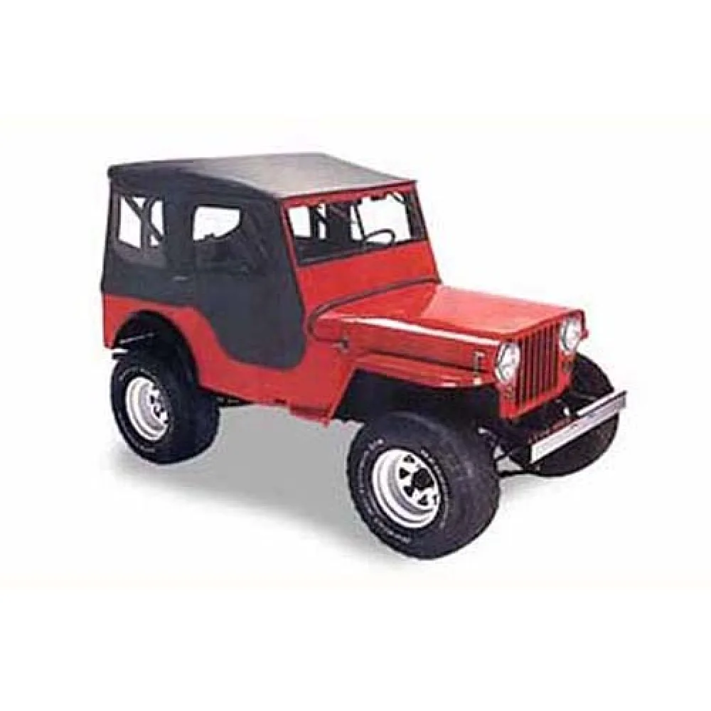 Tigertop-Softtop ohne Schienensystem mit Druckknöpfen Black Crush