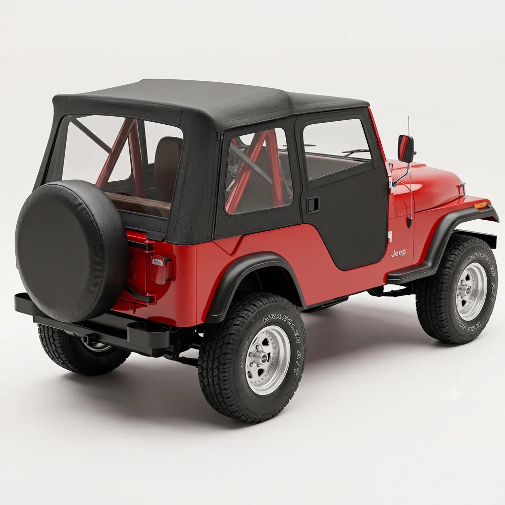 Bestop Supertop Softtop mit teilbaren Softtoptüren Black Crush Jeep CJ5: 76 - 83