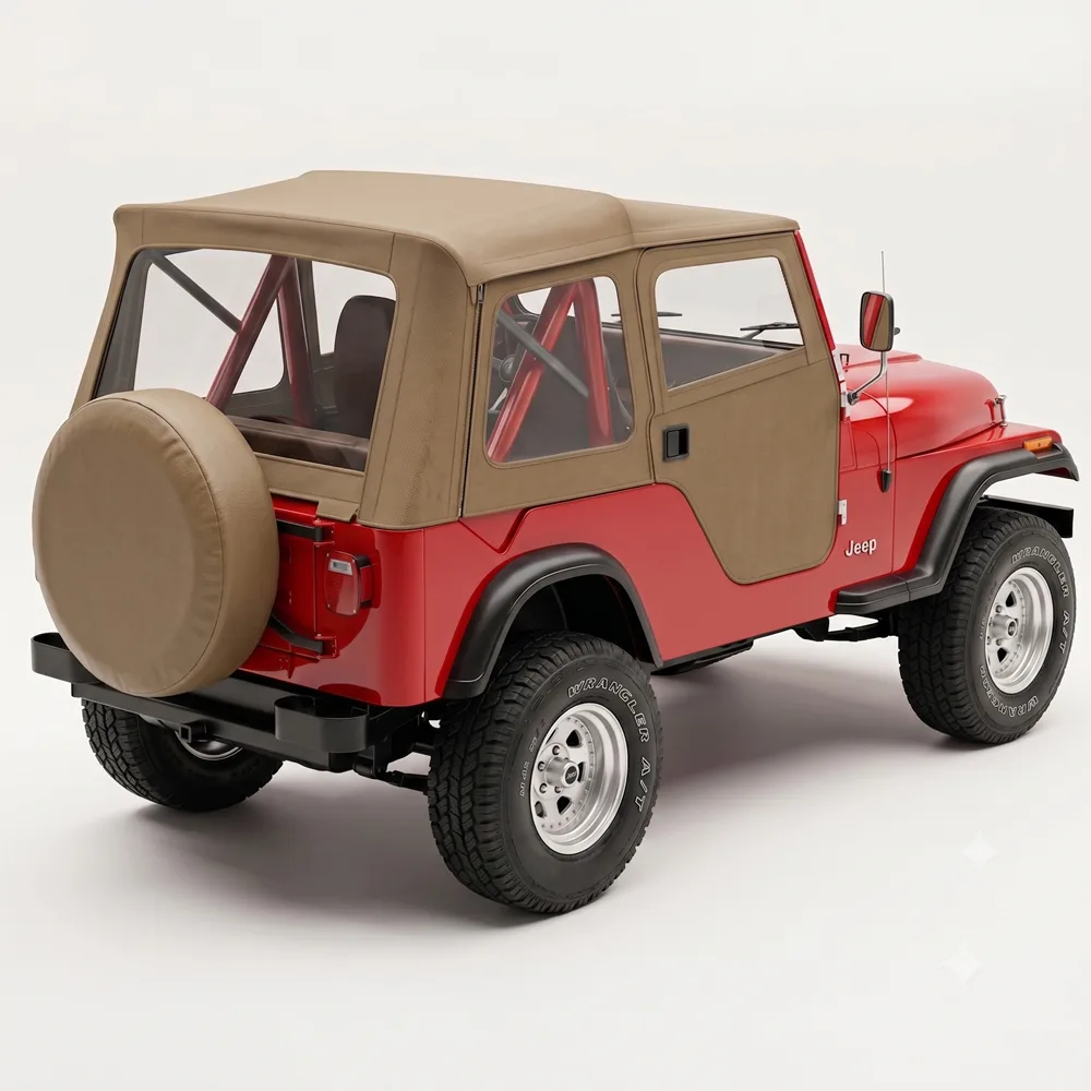 Bestop Supertop mit teilbaren Softtoptüren Tan CJ5: 55 - 75