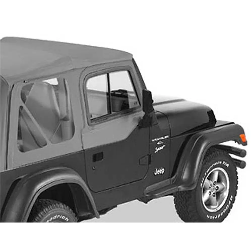 Steckfensterset mit Schiebefenster für Halbtüren Charcoal - Wrangler TJ 96-06