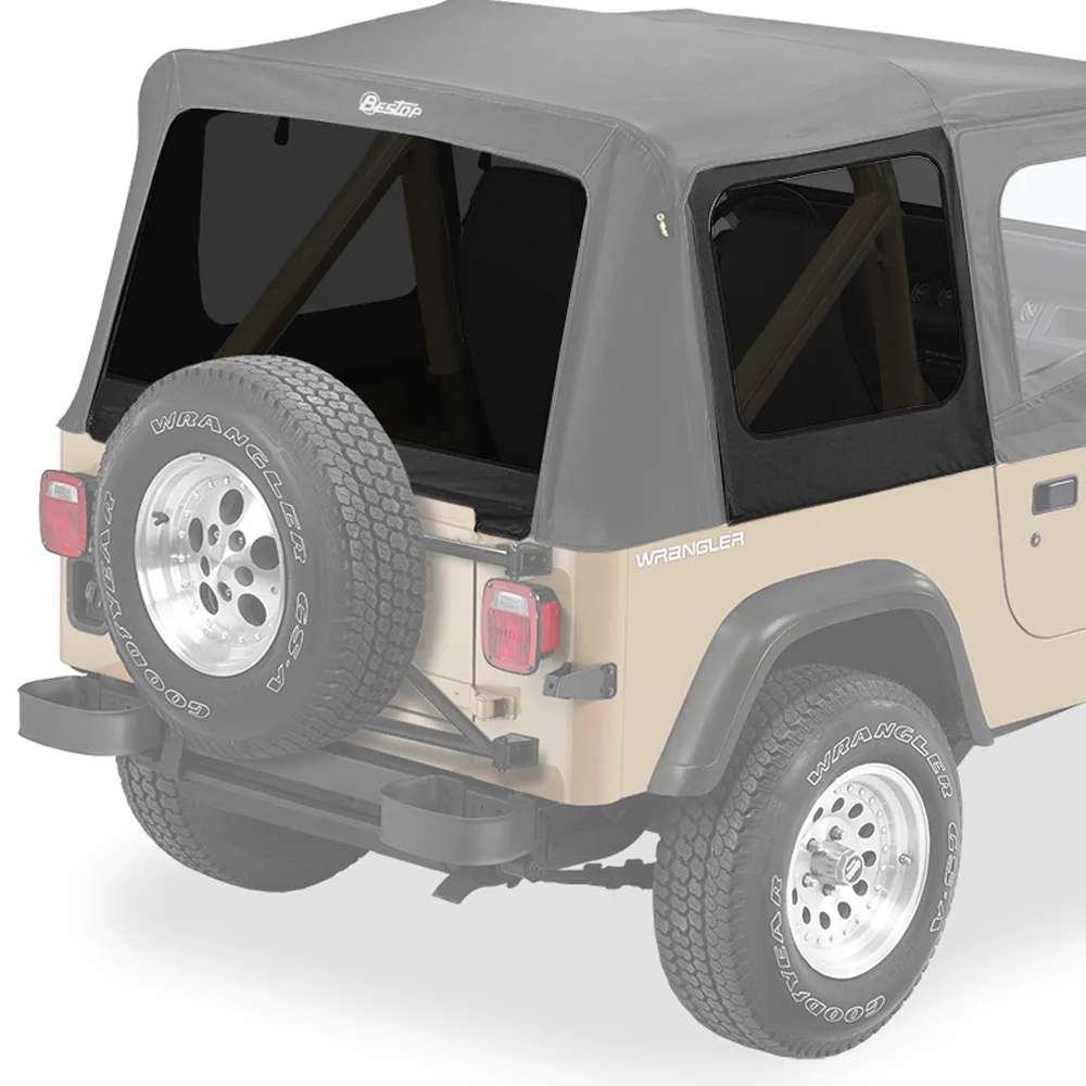 Getönte Scheiben für Supertop Black Denim Bestop passend für Jeep Wrangler YJ 88-95