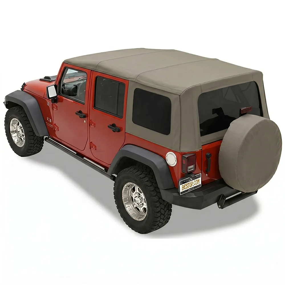Sailcloth RAT mit getönte Scheiben Khaki Diamond 4-Türer Jeep JK 10