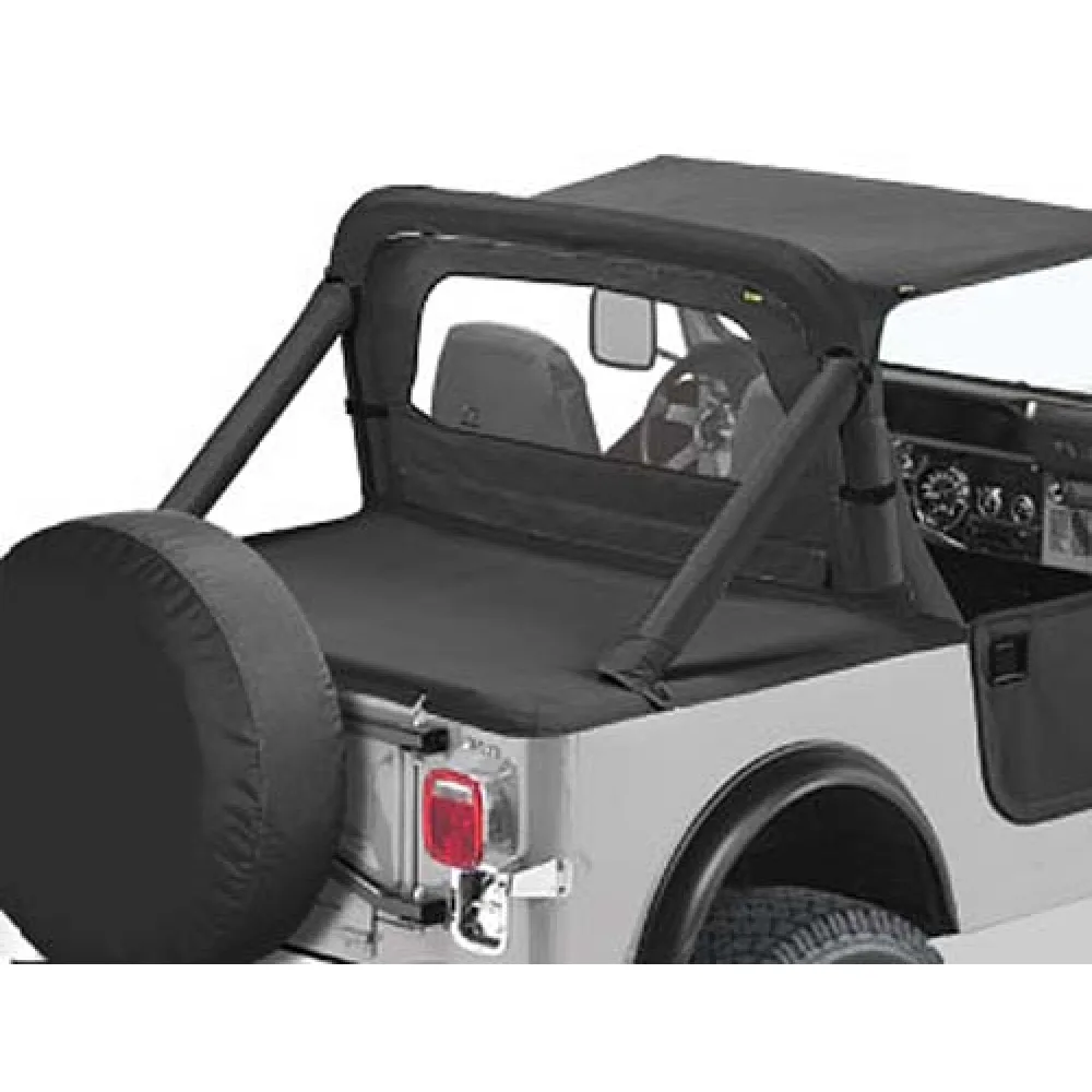 Bestop Duster Laderaumabdeckung in Verbindung mit Supertopgestänge Black Denim CJ7: 80 - 86 | YJ: 87 - 91