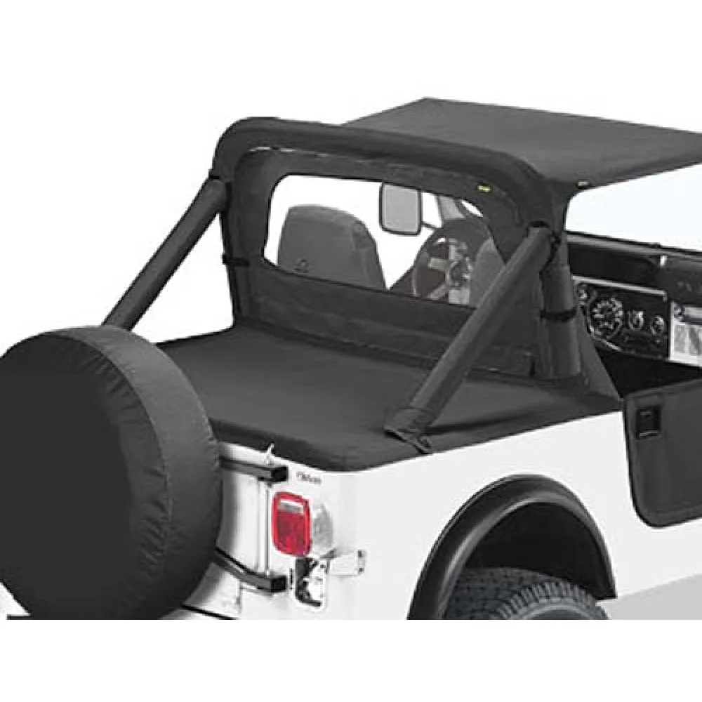 Bestop Duster Laderaumabdeckung  inkl. Schienensystem ohne Gestänge  Black Crush CJ7: 80 - 86 | YJ: 87 - 91