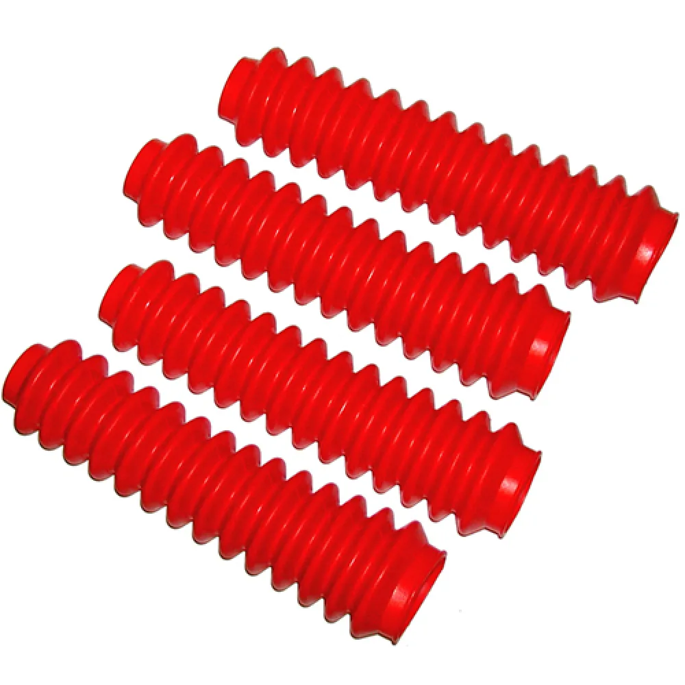 Staubmanschetten red 4 Stück für Pro Comp, Trailmaster, Dick Cepek und Rancho Stoßdämpfer