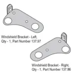 Windshield Bracket rechts+links für Bestop Supertop