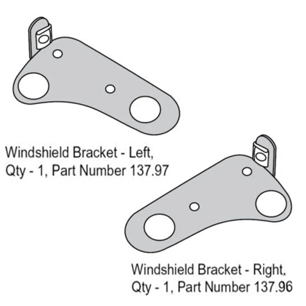 Windshield Bracket rechts+links für Bestop Supertop