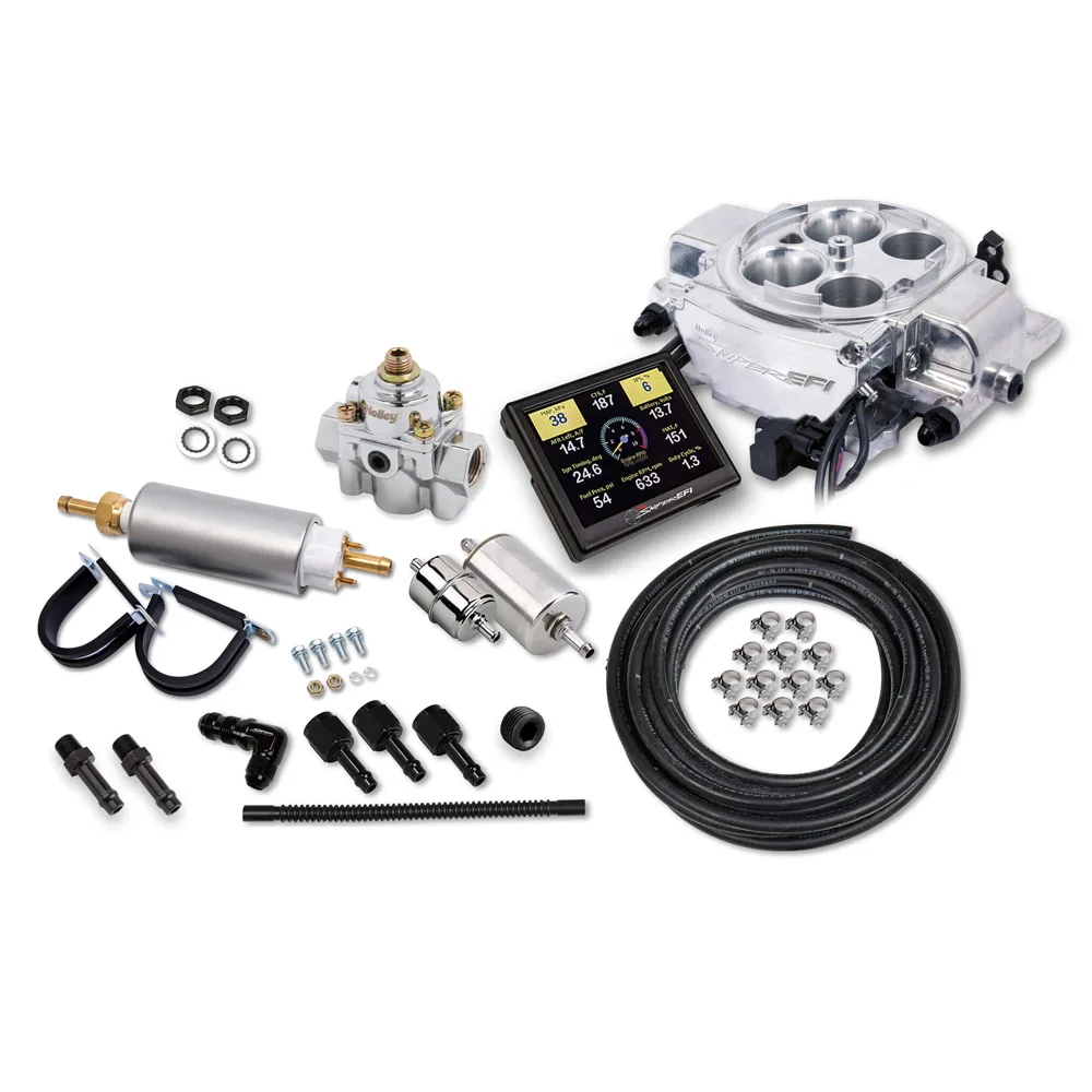 Holley Sniper Einspritzanlage EFI Quadrajet V8 - Poliert (Universal)
