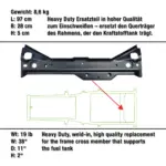 Kraftstofftank Quertraverse von Keyparts passend für Jeep Wrangler TJ (96-06)