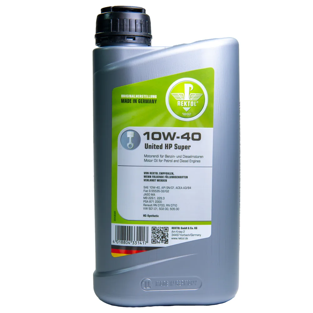 Motoren-Öl Leichtlauf 10W-40 United HP Super 1000 ml Rektol