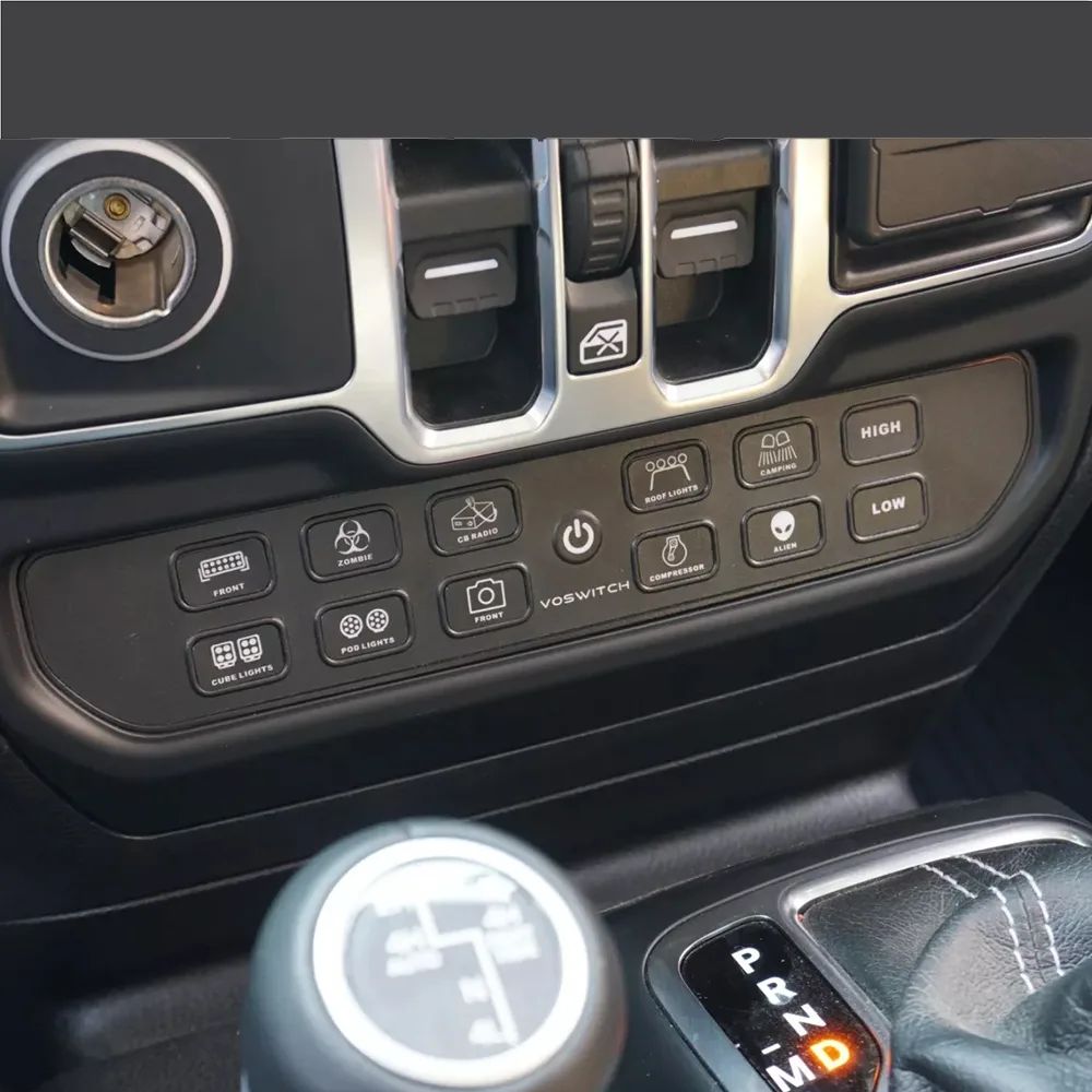 Schalterpanel Komplettset vierfarbige Hintergrundbeleuchtung