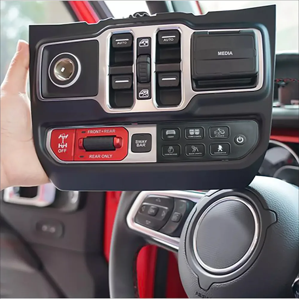 Schalterpanel Komplettset Rubicon & Nicht-Rubicon Voswitch passend für Jeep Wrangler JL & Gladiator JT