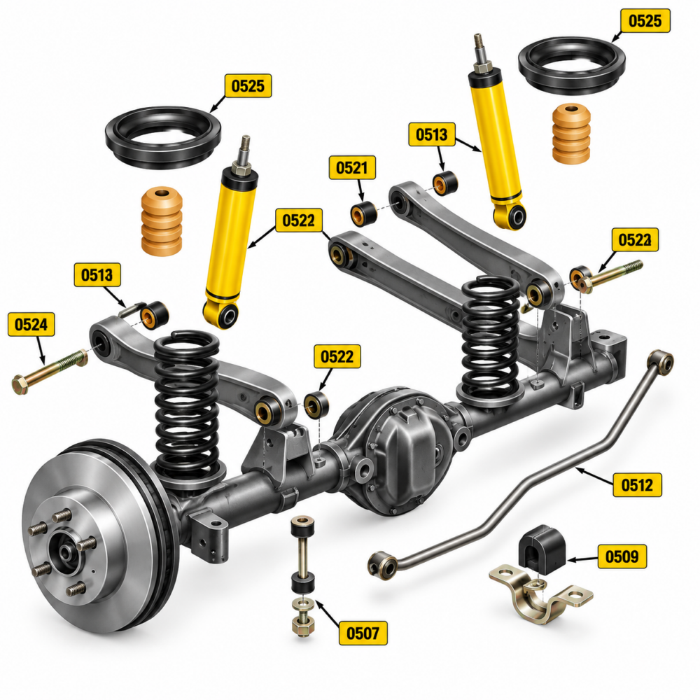 Hinterachse Fahrwerk Jeep Wrangler JL