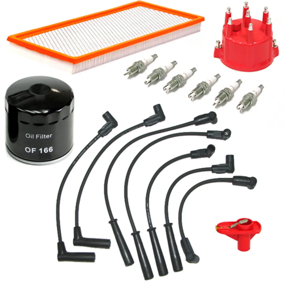 Service Paket mit Zündkabel aus eigenem Programm passend für Jeep Wrangler YJ (94-95)